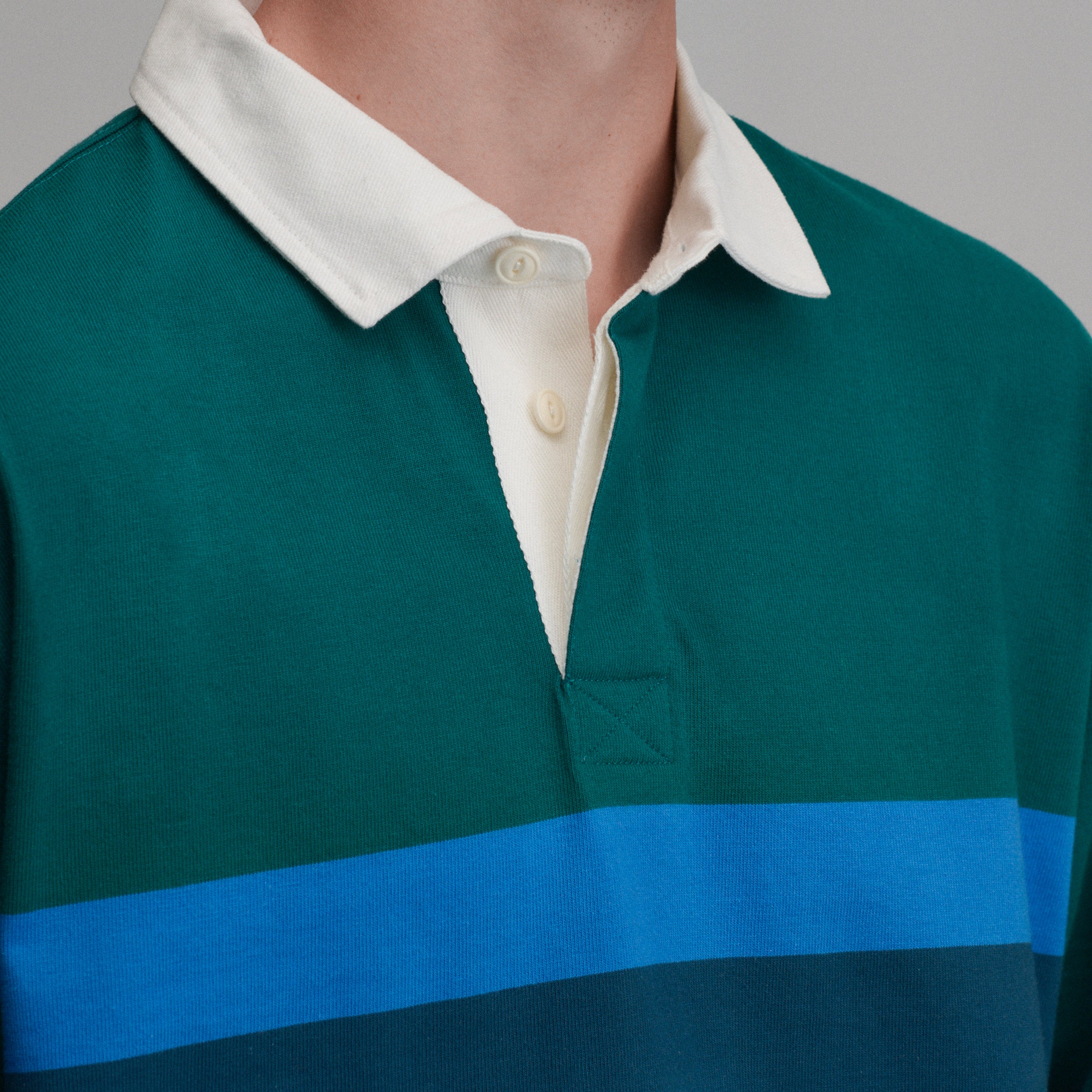 Men's Long-Sleeve Rugby Stripe Crew