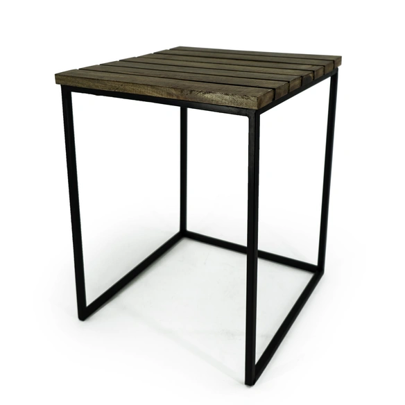 Beistelltisch-Set, BxHxL: 39 x 54 x 39 cm, Metall/Mangoholz