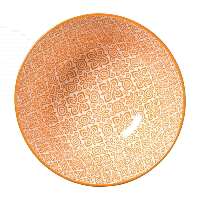 Schaaltje Anke groot - groen/oranje - &Oslash;15.5x7 cm