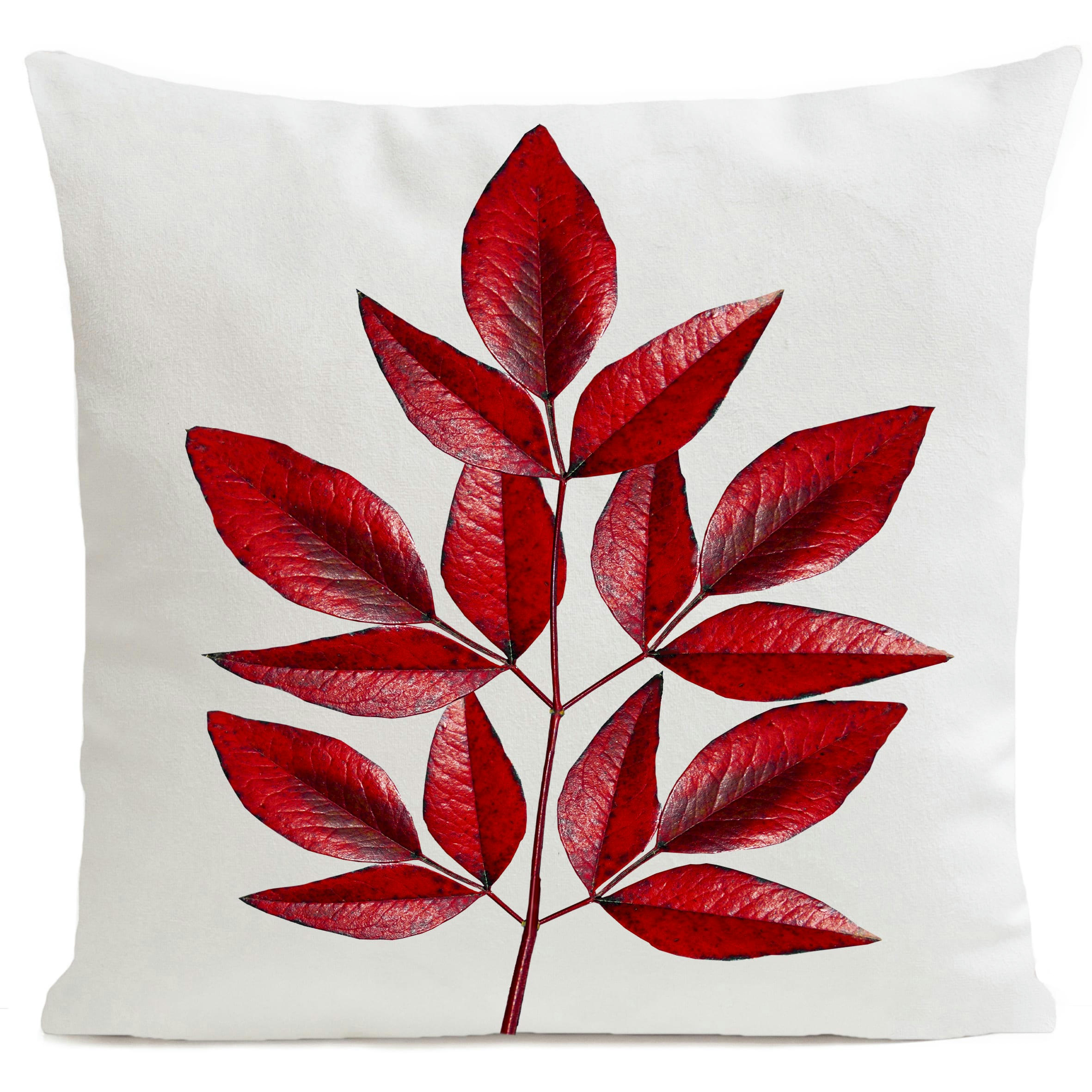 - Coussin automne blanc suédine 40x40cm