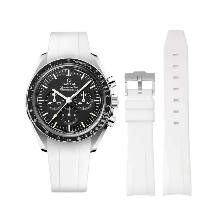 Omega – Speedmaster –  Rubber Strap – White