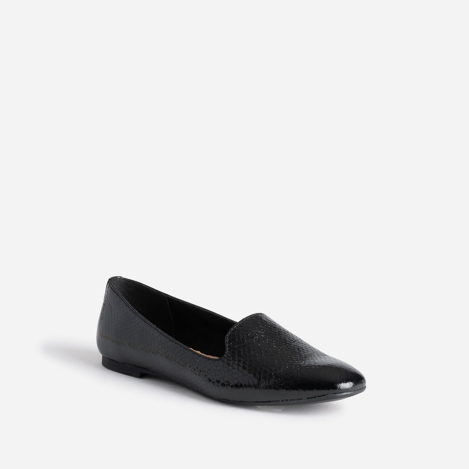 Slipper noir à motif effet python