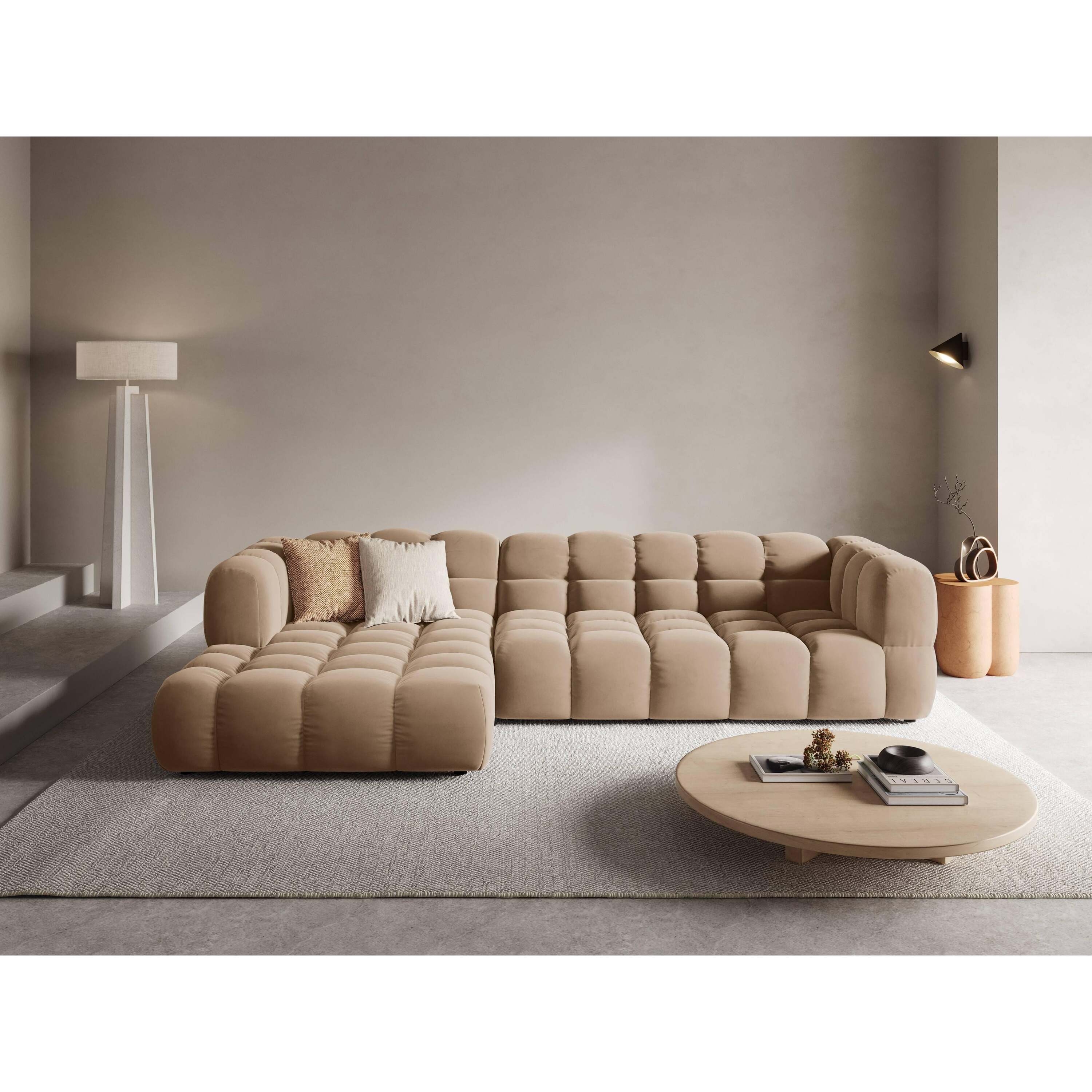 Cosmopolitan Design Sky 4-zits Hoekbank Links - Zandkleurig