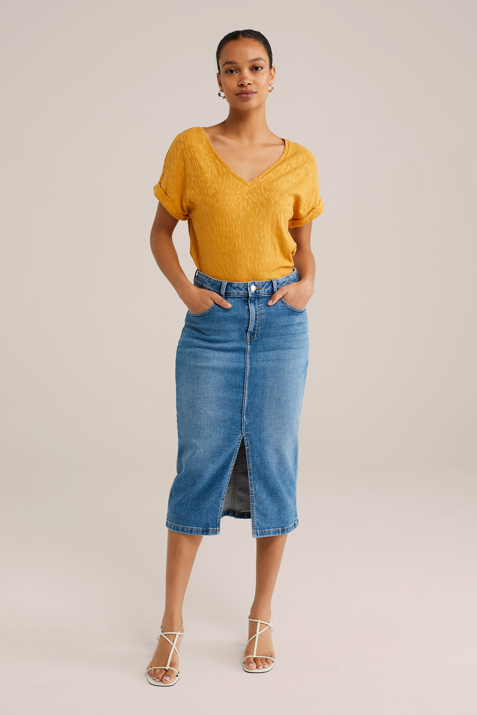 Dames T-shirt met structuur