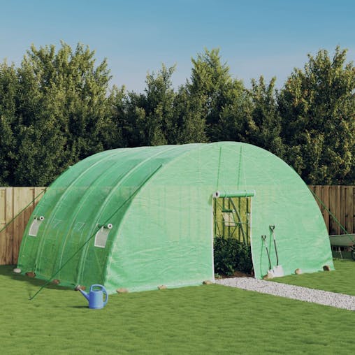 NNEVL Greenhouse with Steel Frame Green 24 m&sup2; 6x4x2.85 m