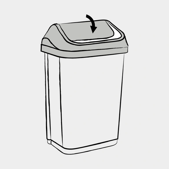 Abfalleimer »Swantje«, Schwingdeckel, 10 l, Polypropylen (PP)