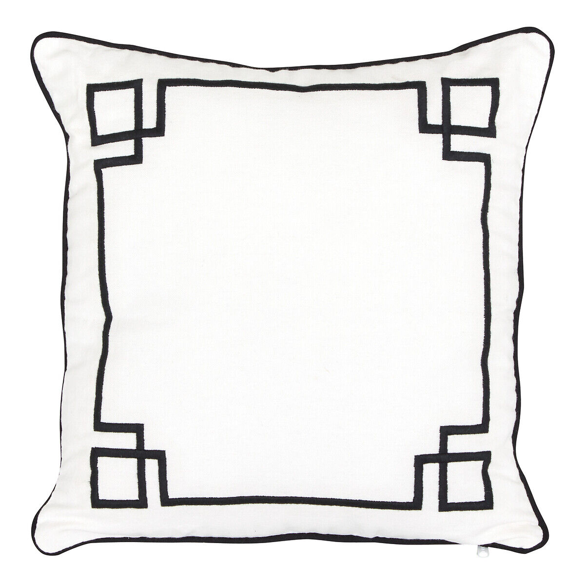 Almofada bordada THE PALM RESORT branca 40x40cm