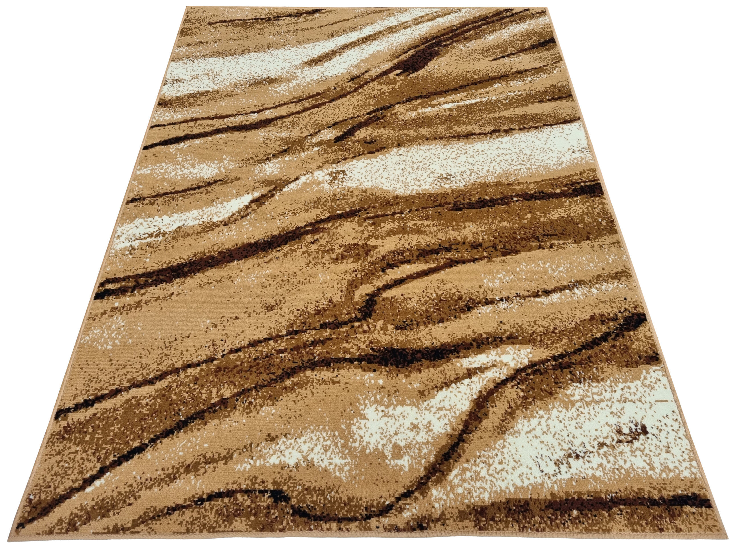 Dywan nowoczesny beżowy do salonu pokoju 006 - 70x130 cm - modny solidny
