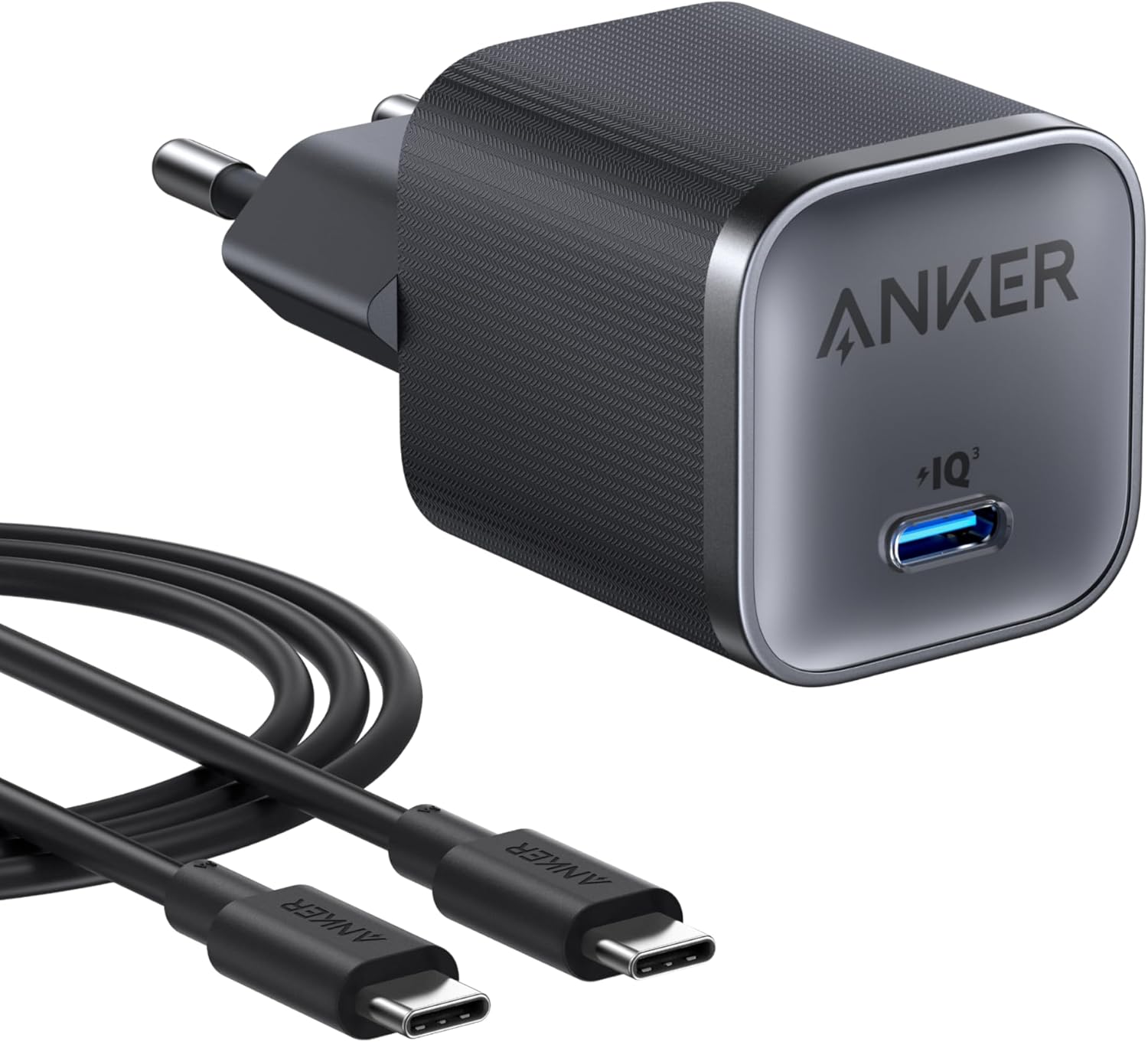 Anker Nano Charger, USB C GaN Charger 30W, PIQ 3.0 Foldable PPS Fast Charger for iPhone 17 / 16 and more series, Galaxy, iPad, Compatible with MagSafe