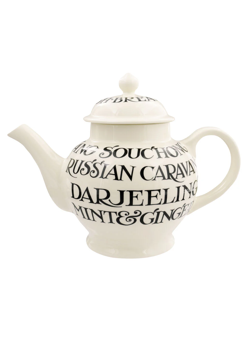 Seconds Black Toast 4 Mug Teapot