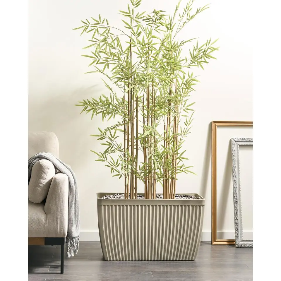 SISAL - Bloempot - Beige - 73 x 32 cm - Steenmengsel