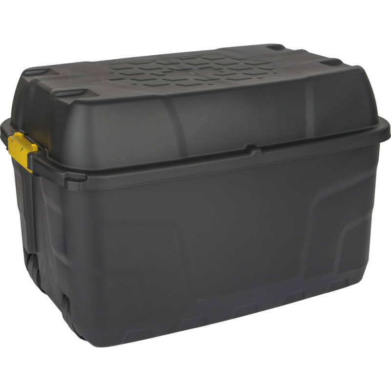 Box de rangement avec roulettes Heavy Duty noir 175 L PRACTO HOME