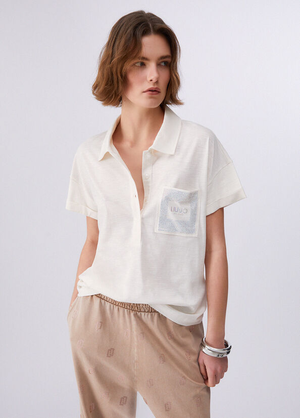 Polo con strass