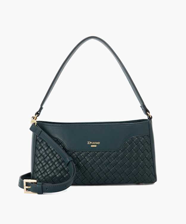Delpheen Ew Teal - Woven East-West Shoulder Bag