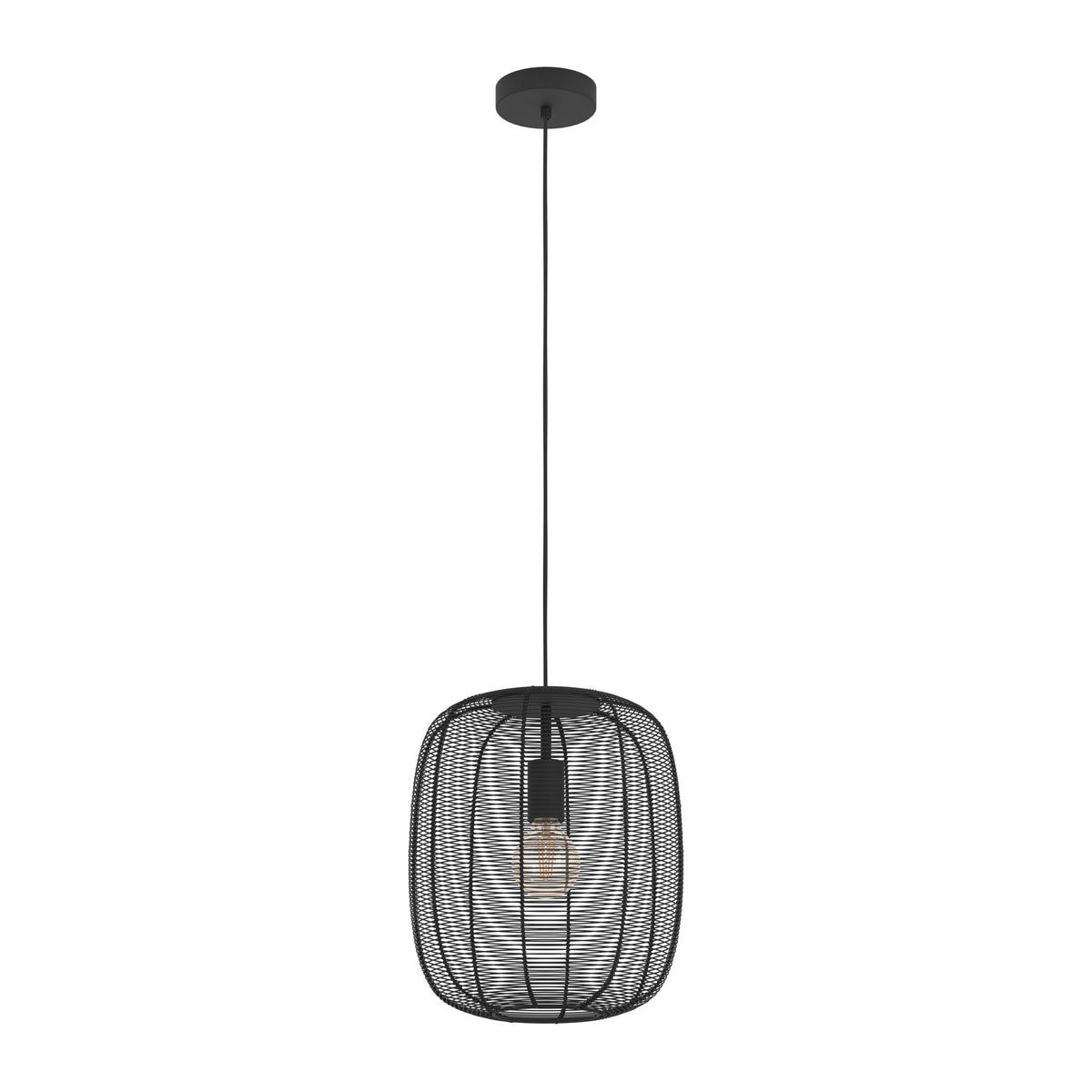 EGLO hanglamp Derwen - e27 - Ø 32.5 cm - metaal - zwart