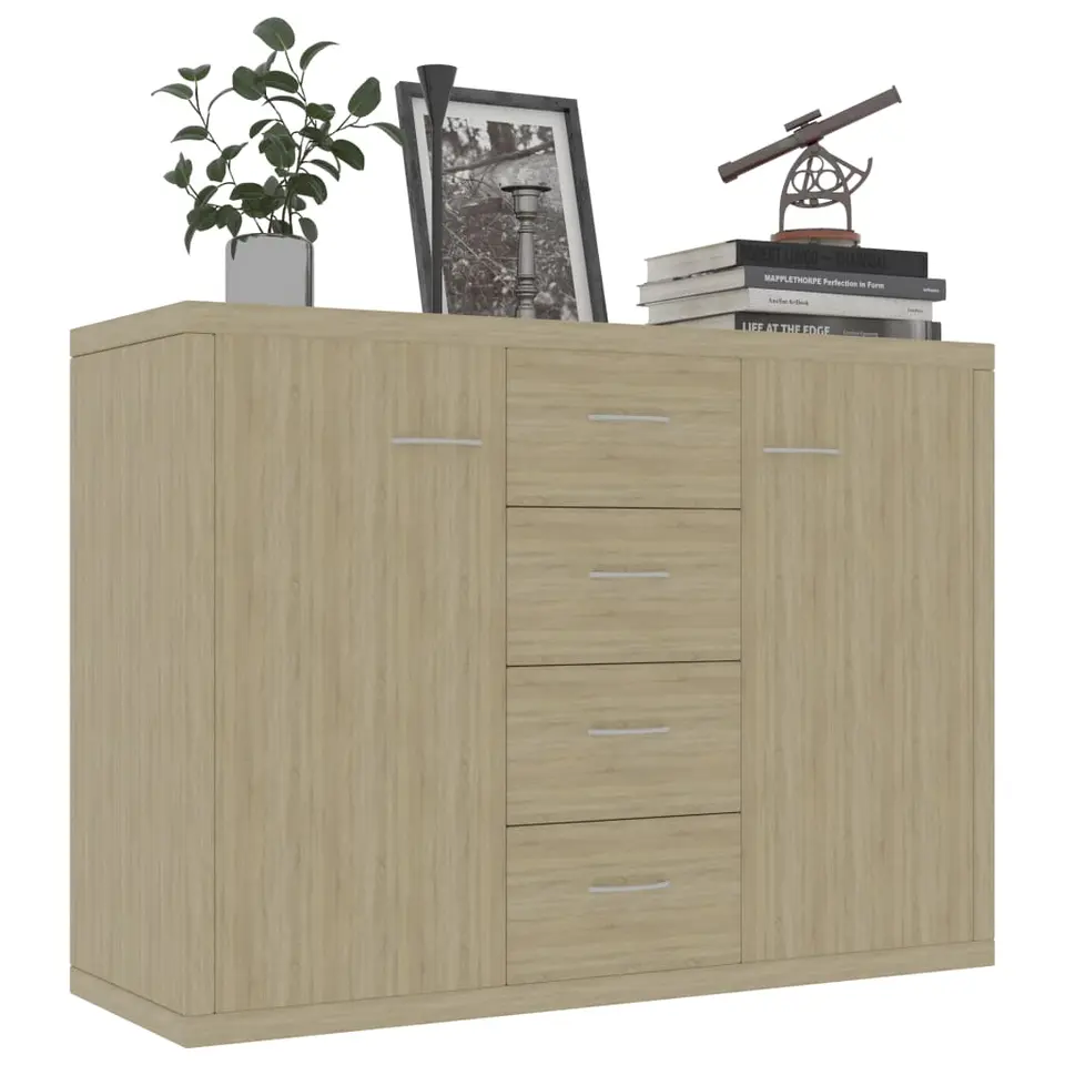 vidaXL - Dressoir - Bruin - Bewerkt hout