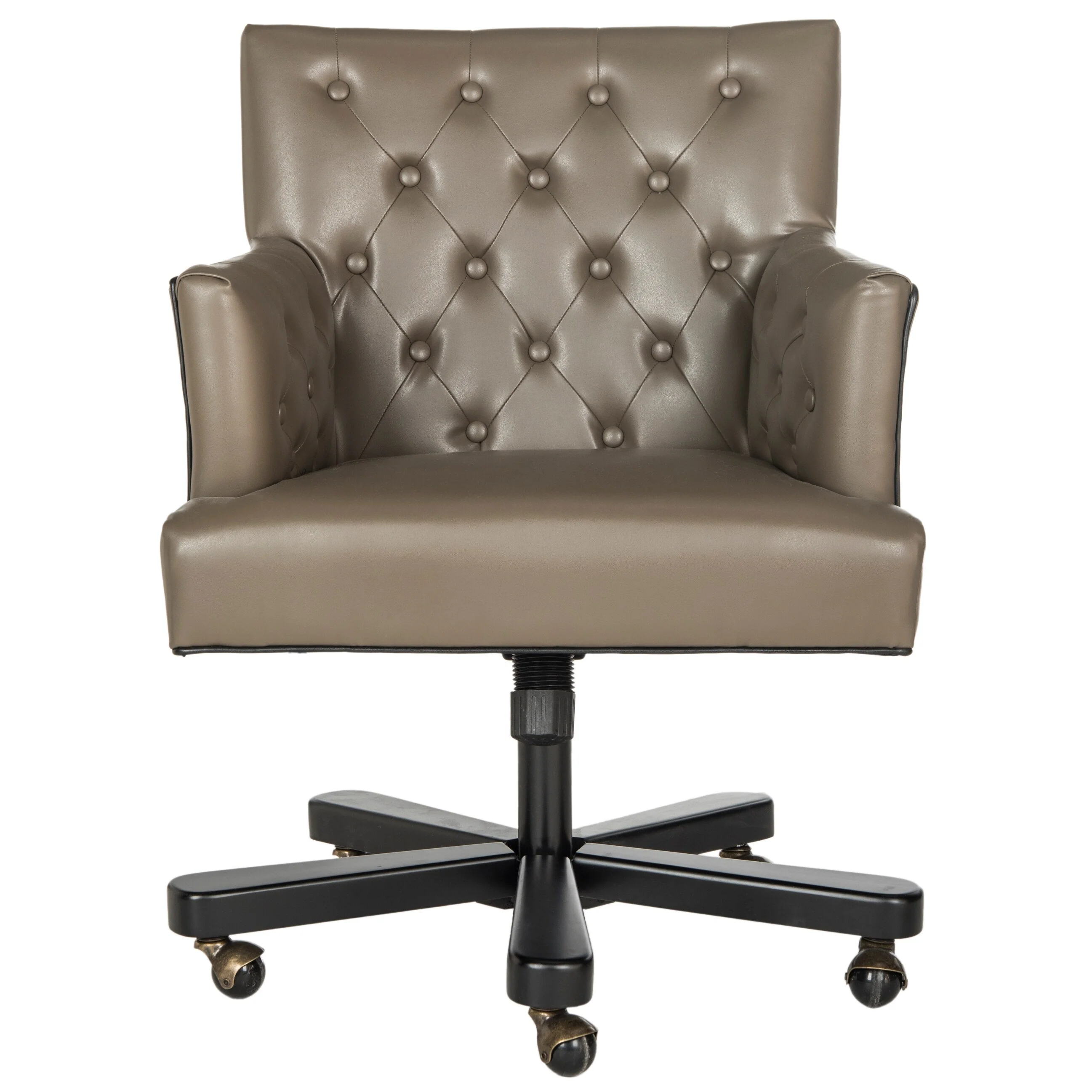 SAFAVIEH Shante Adjustable Swivel Clay/ Black Desk Chair - 26.4 x 26.1 x 35 - 26Wx26Dx35H