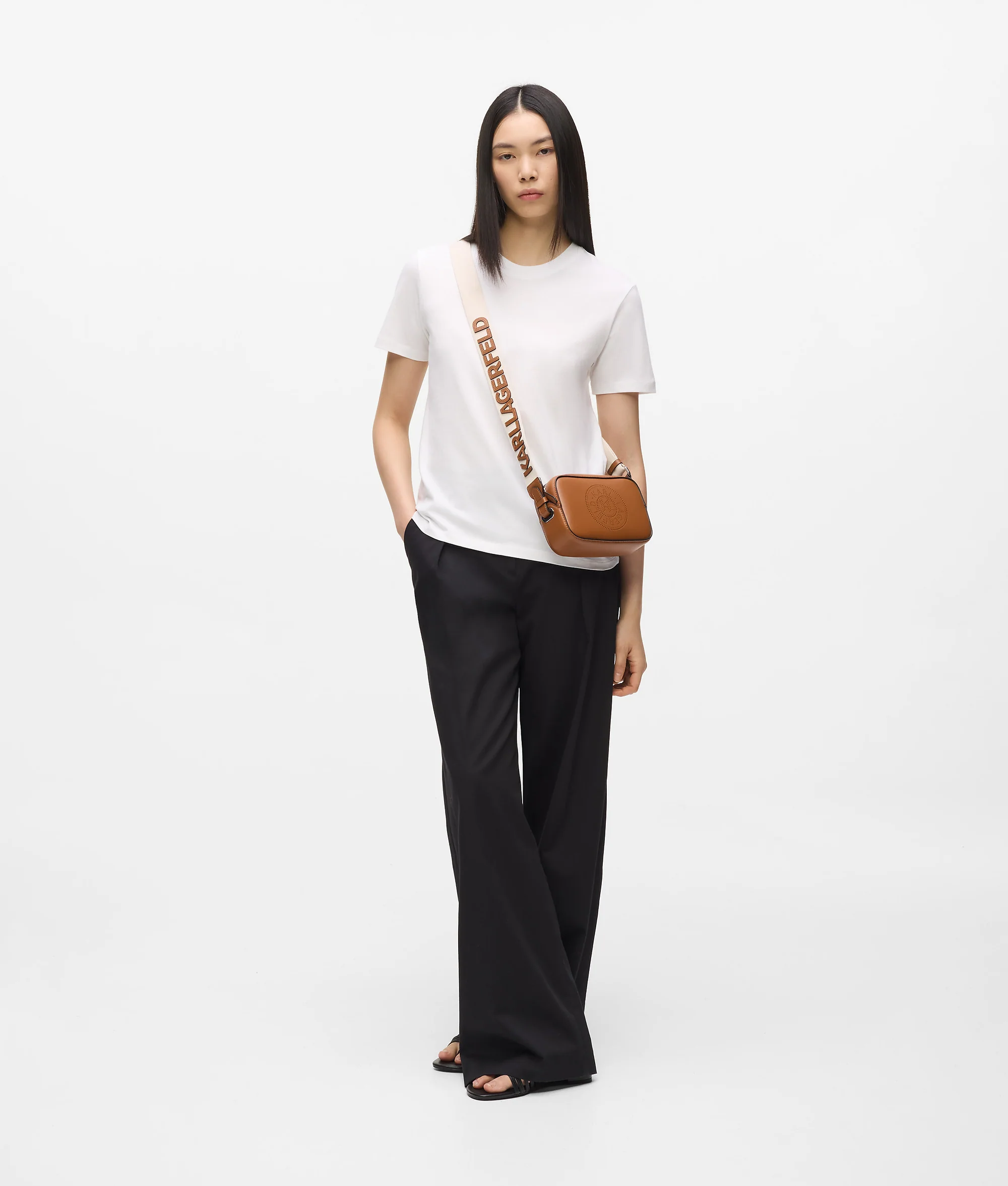 Sac bandoulière perforé K/Circle