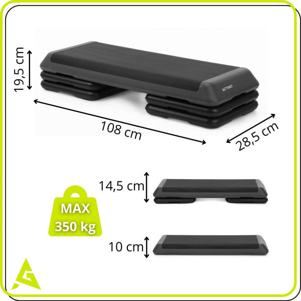 Step 3-stopnie Actiget schodek, platforma do ćwiczeń aerobiku i fitness