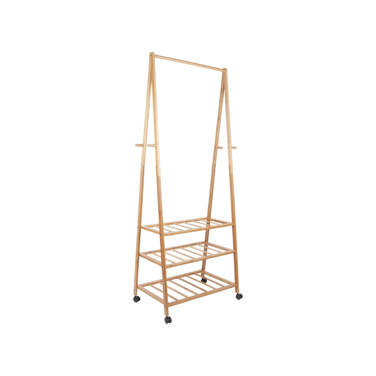 NATIVE - Portant dressing scandinave l. 70 x h. 175 cm marron marron