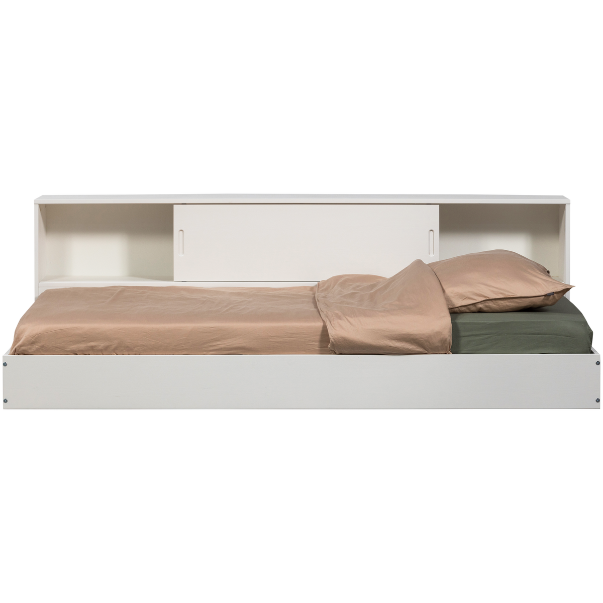 WOOOD bed Carter - Grenenhout - Wit - 90x200