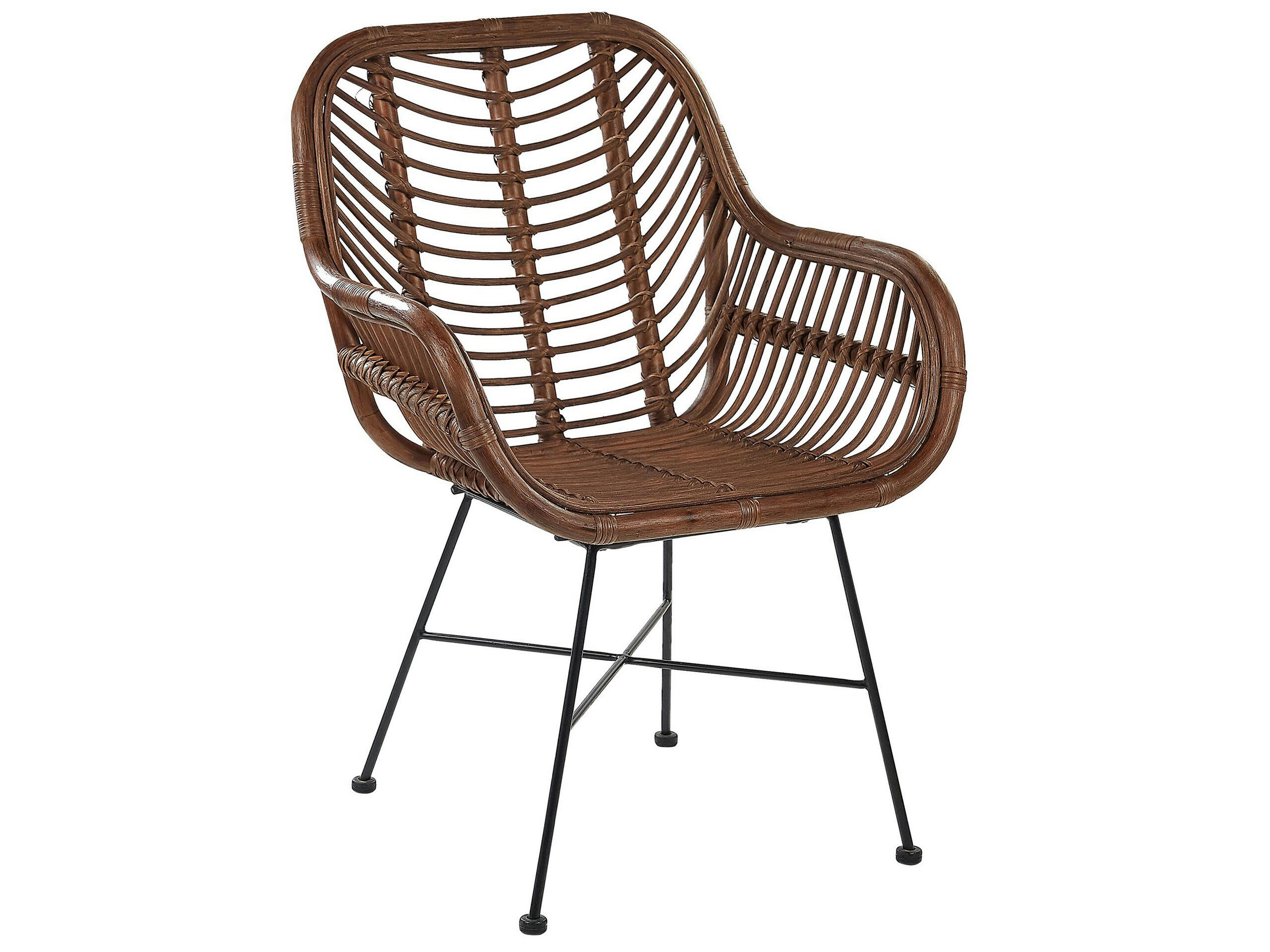CANORA - Chaise en rotin foncé