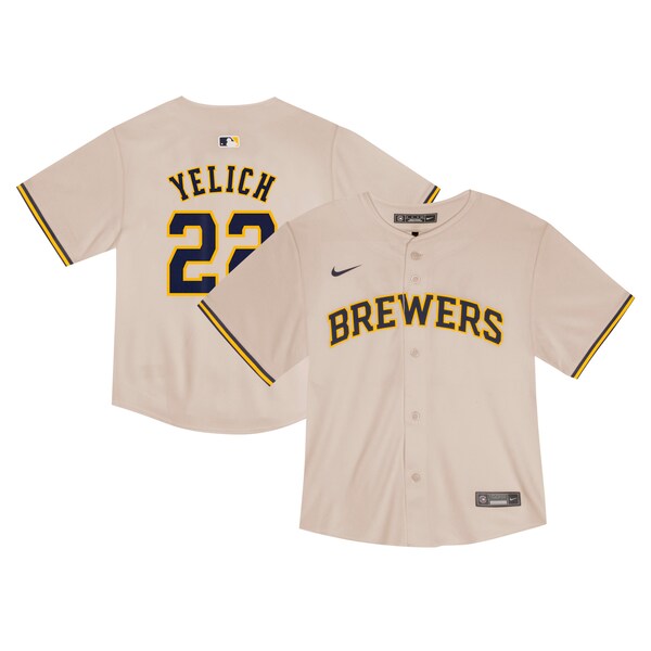 Christian Yelich Milwaukee Brewers Nike Toddler Home Game Jersey - Cream