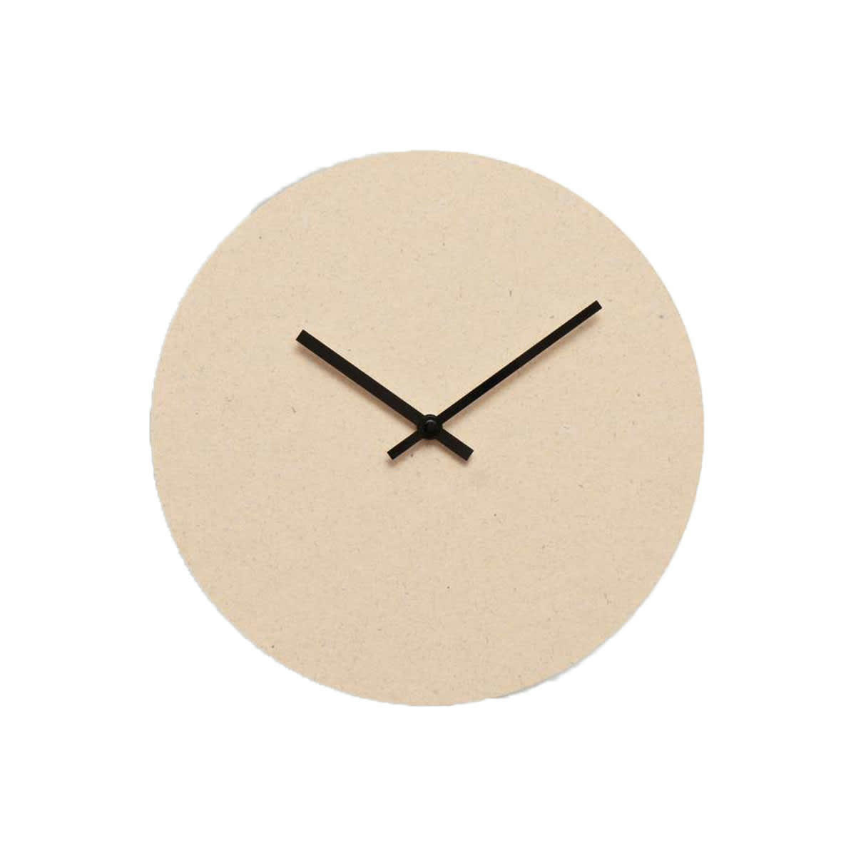 - Horloge murale en fibres textiles beige D28cm