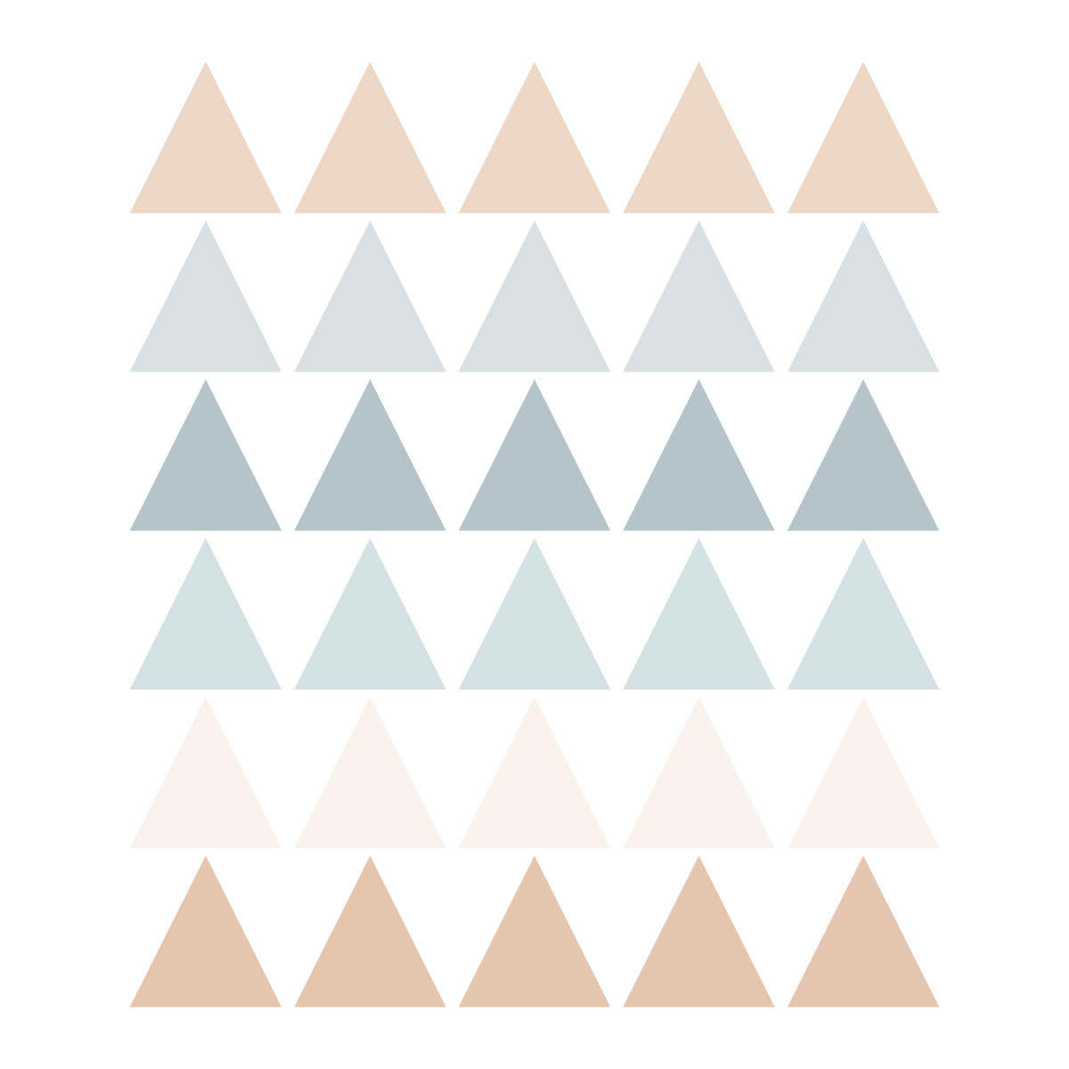 TRIANGLES1 - Stickers muraux en vinyle triangles bleu et beige