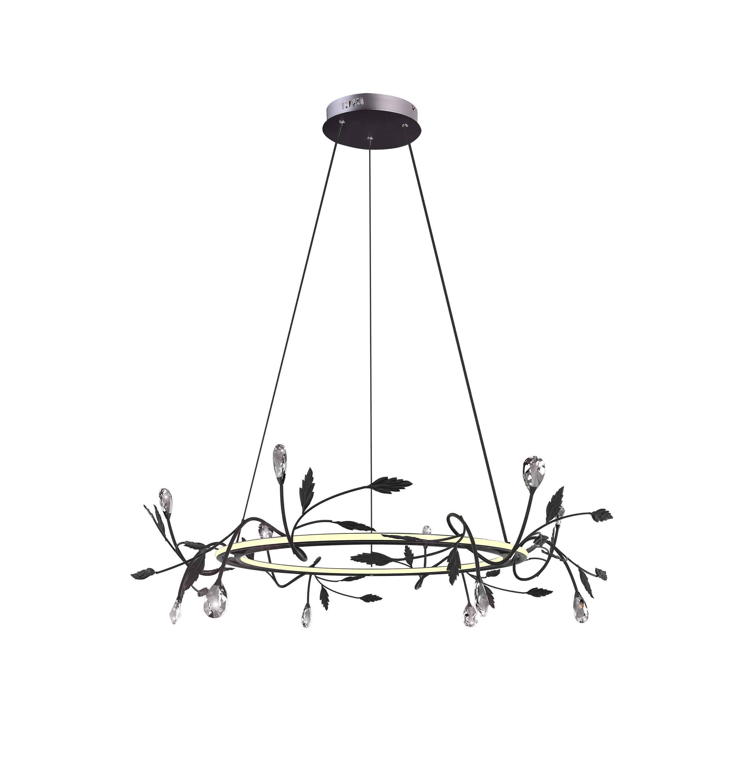 Żyrandol Giaros czarny / biały LED 1x36W 4000K 2600lm wym:120x65x65 Apeti