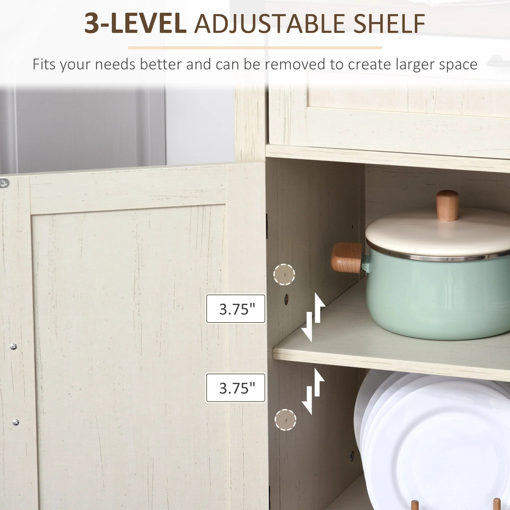 Farmhouse Sideboard Buffet Cabinet