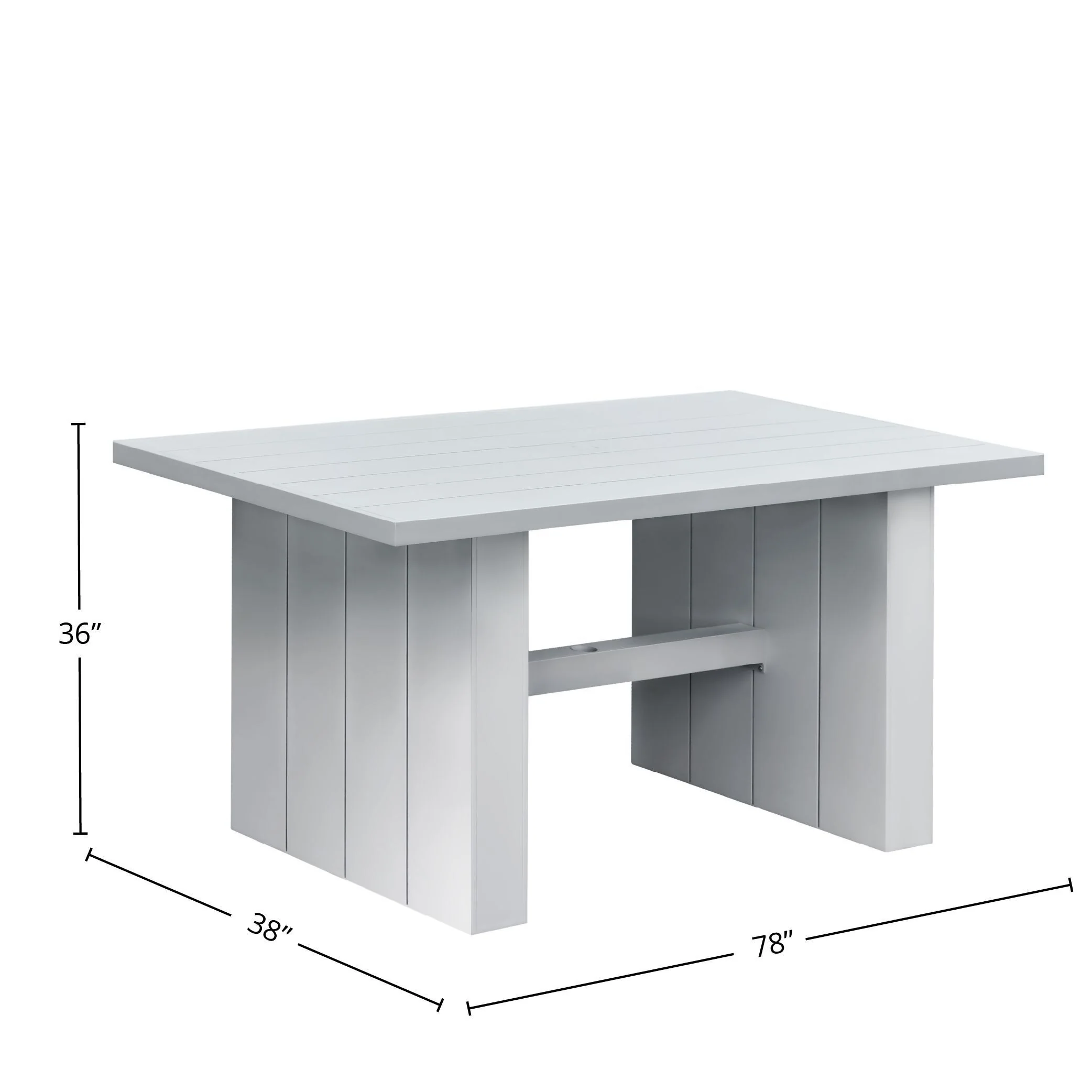 Nash Outdoor Aluminum Counter Table, Buff
