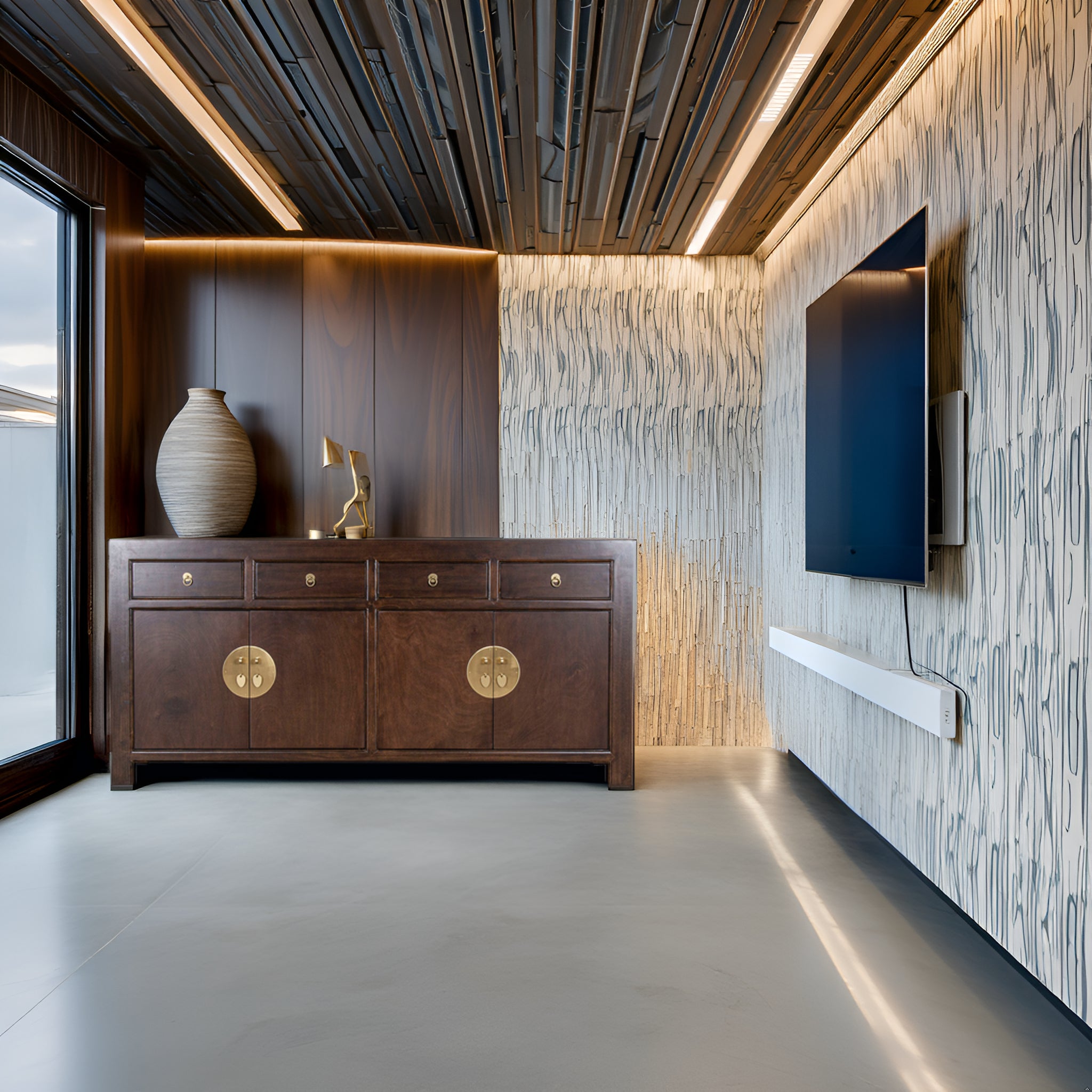 Fine Asianliving Chinese Dressoir Bruin Earthy Brown