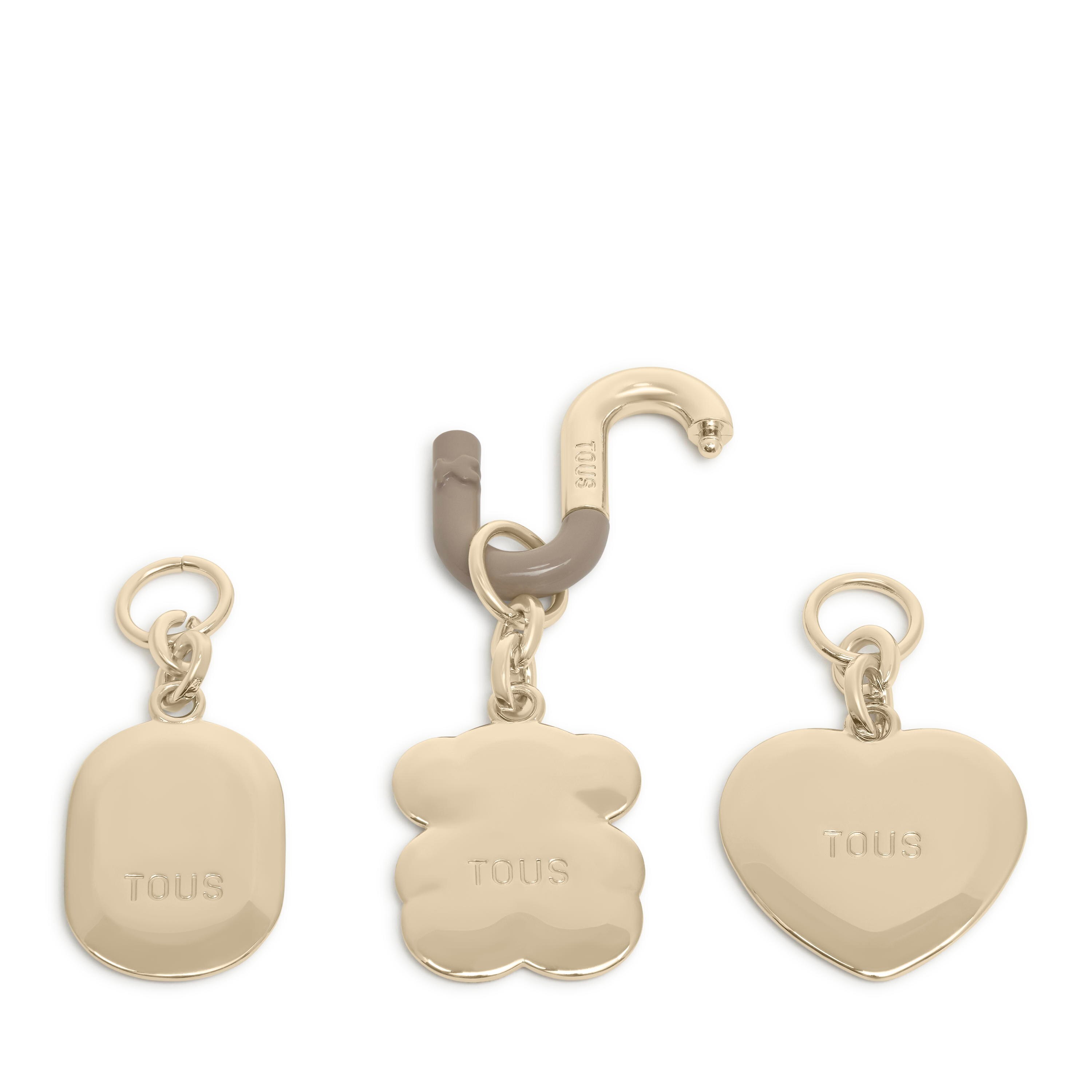 Pack de llaveros colgantes dorados Hold