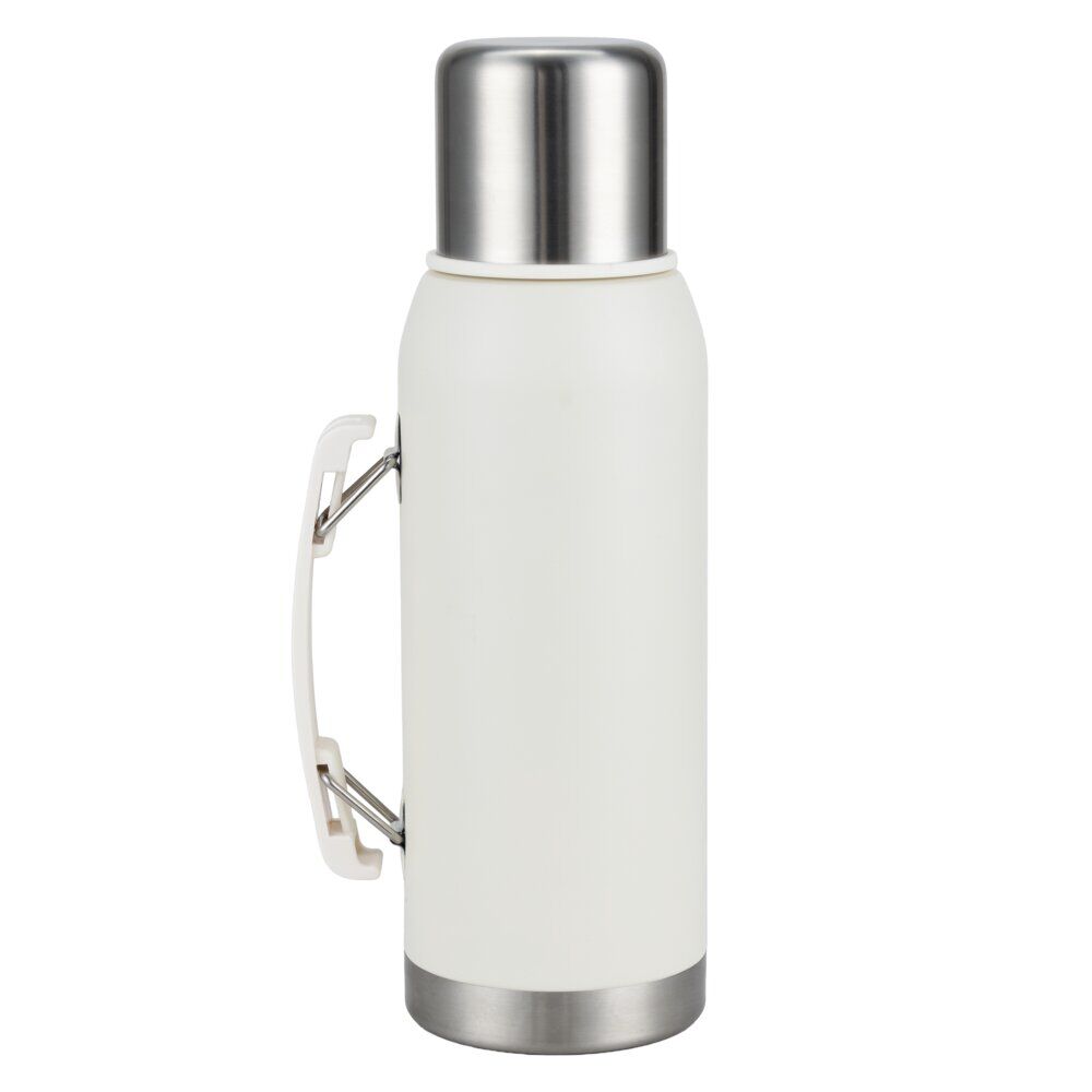 Bouteille isotherme 1L avec tasse inox beige Ø9,5xH29cm