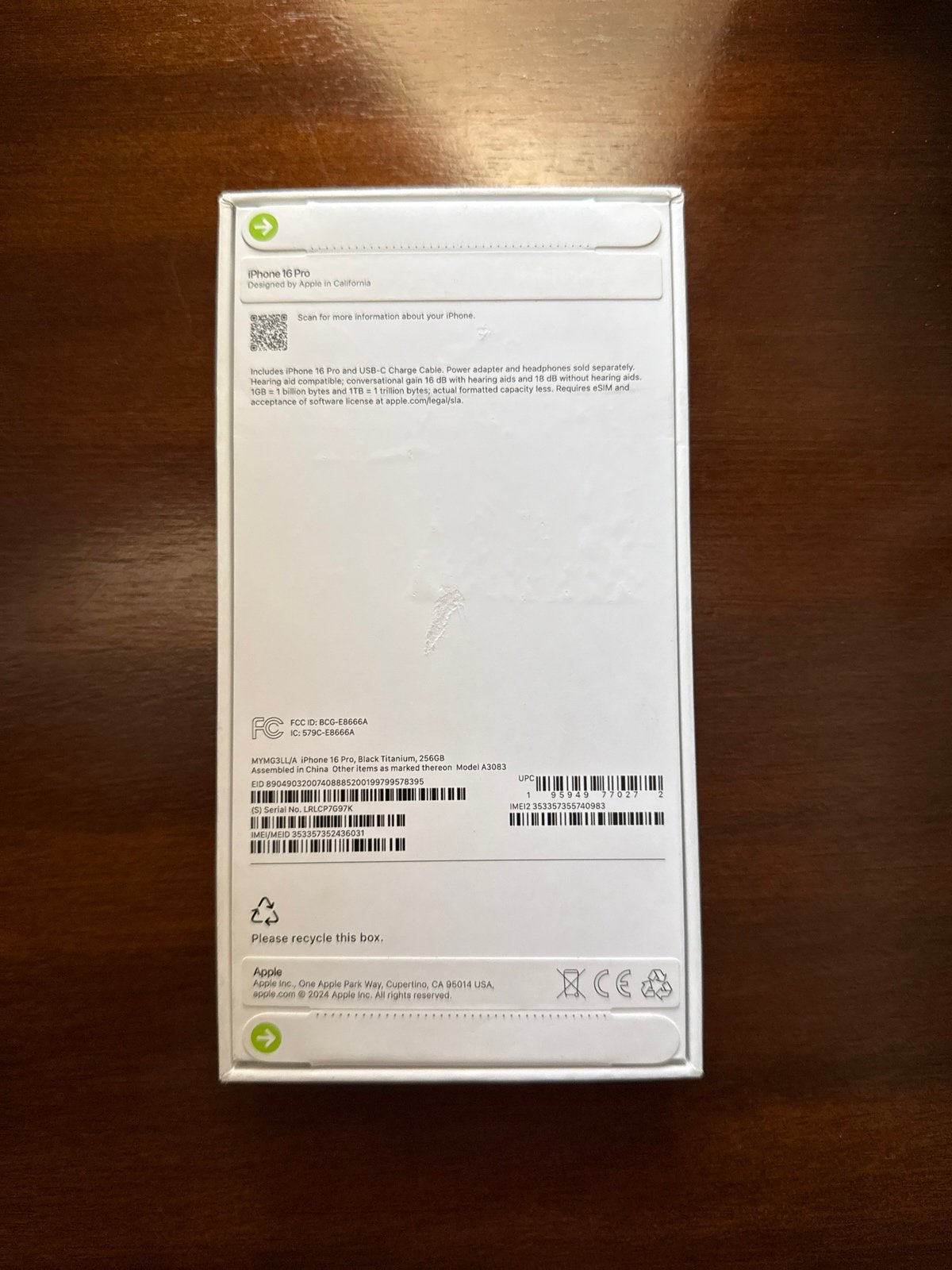 Apple iPhone 16 Pro 256GB Black Titanium Unlocked