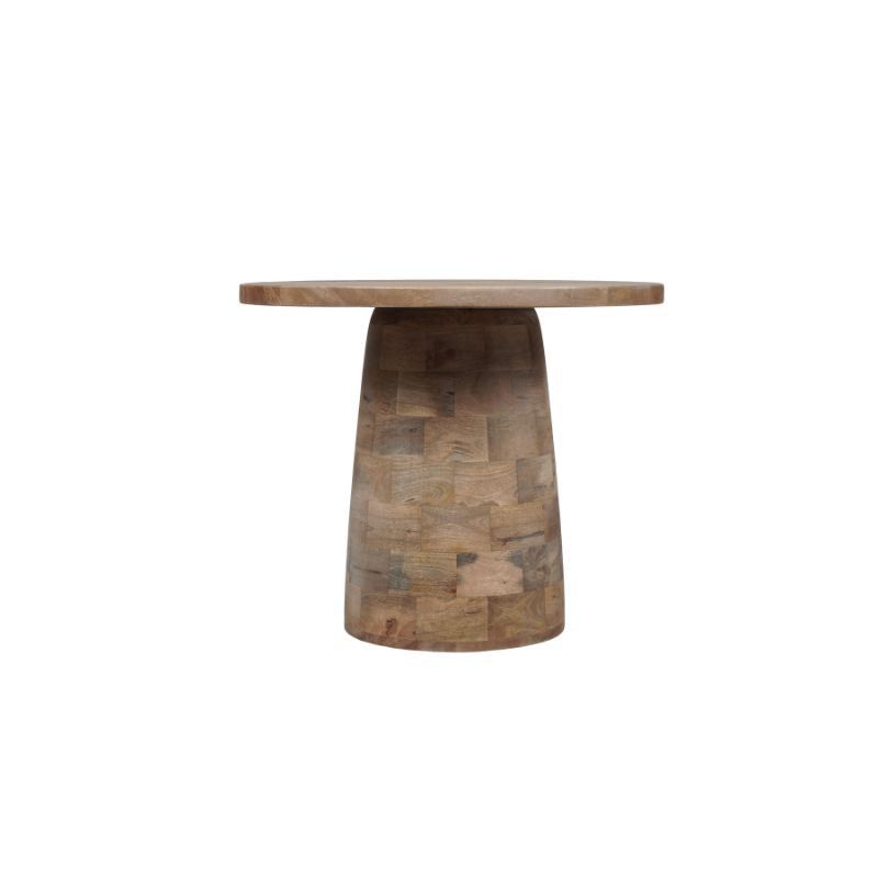 StarFurn Bijzettafel Timo - Rond Naturel Hout - 60x60x50cm