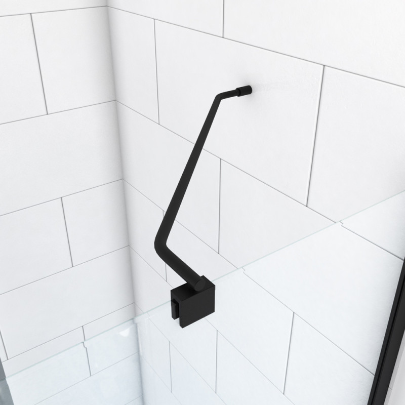 Barre de fixation en angle Parma 2 noir 55 cm AURLANE