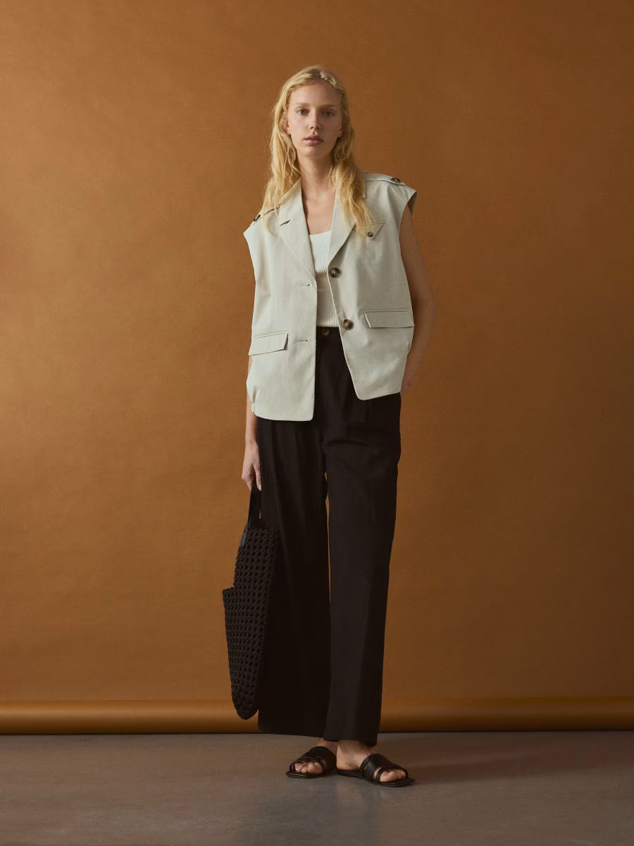 Vest With Sherpa Collar