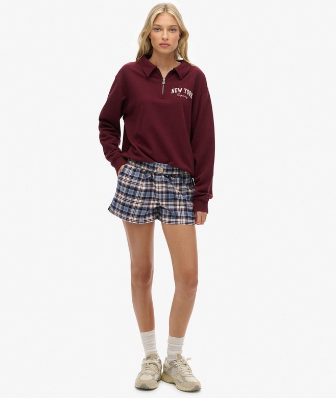 Cotton Check Elastic Shorts