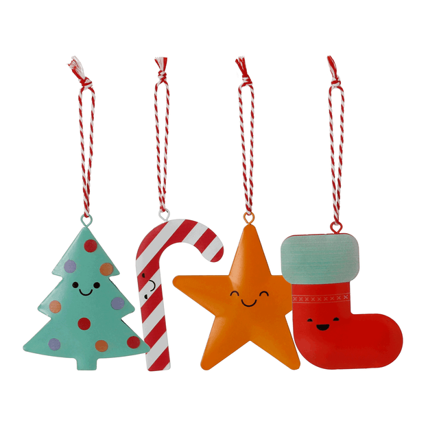 KIT COM 4 PINGENTES NATAL COLORFUN XMAS
