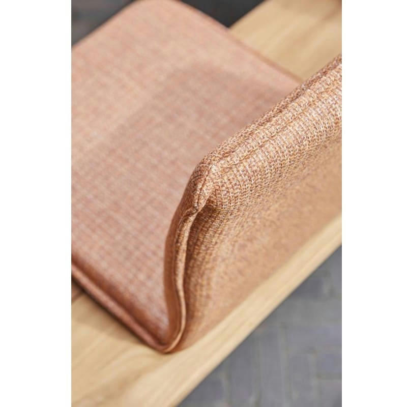 VIESTE - Coussin d’assise et dossier rigide pour banc extérieur corail