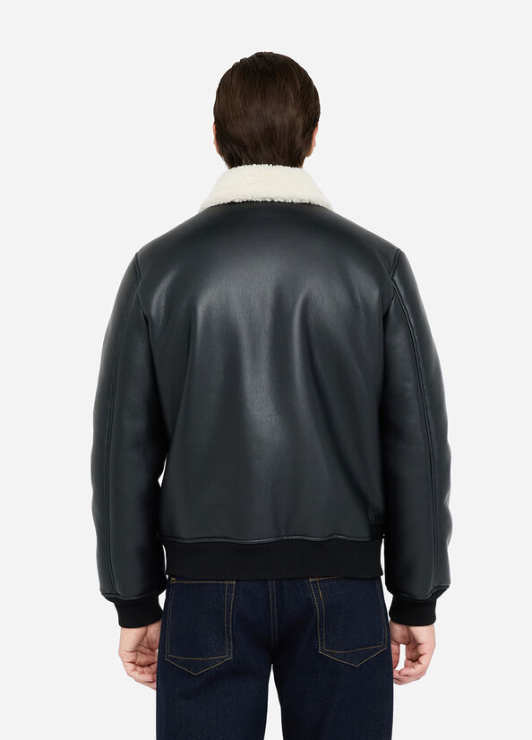 Giacca biker in tessuto spalmato