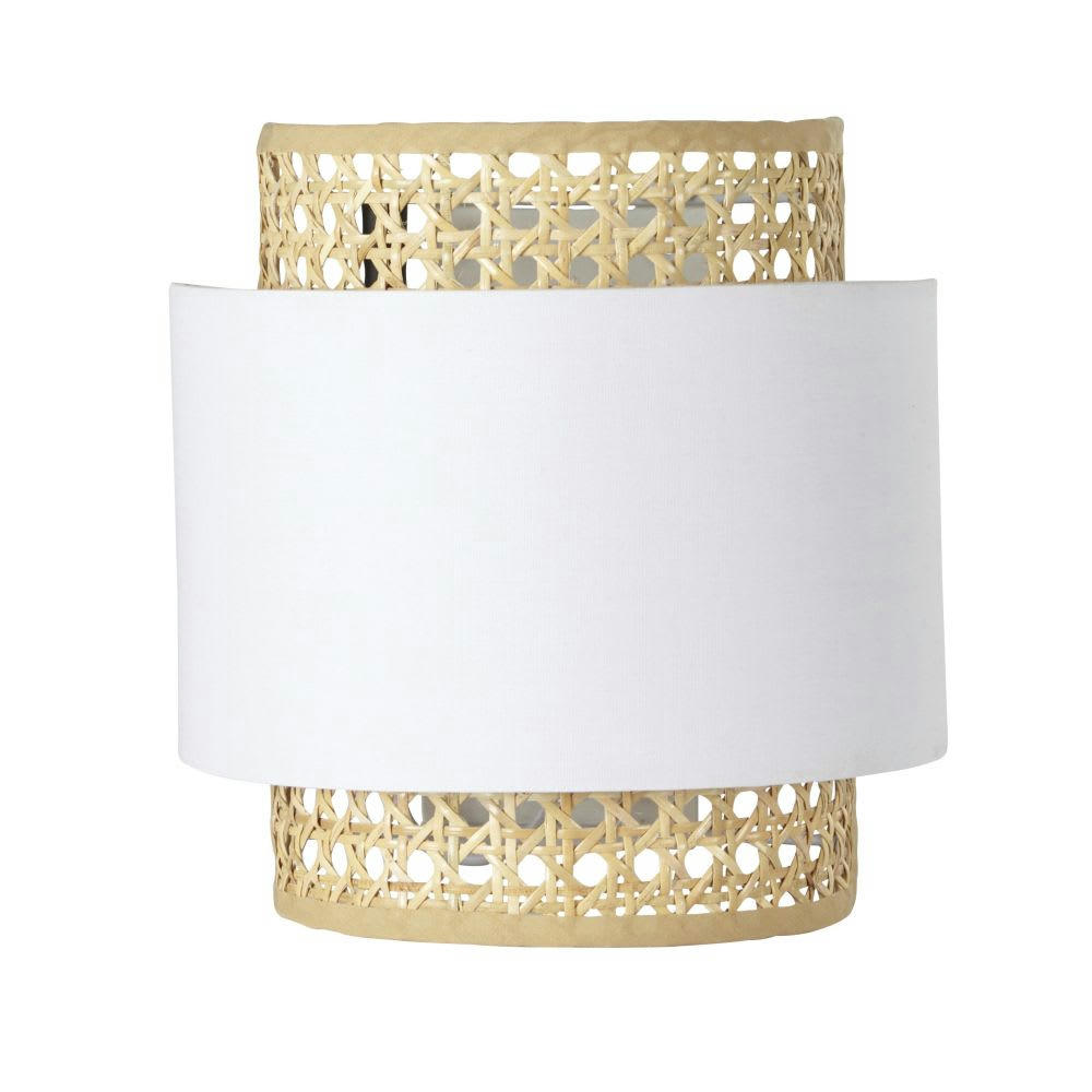 LILA - Applique en rotin et tissu rose