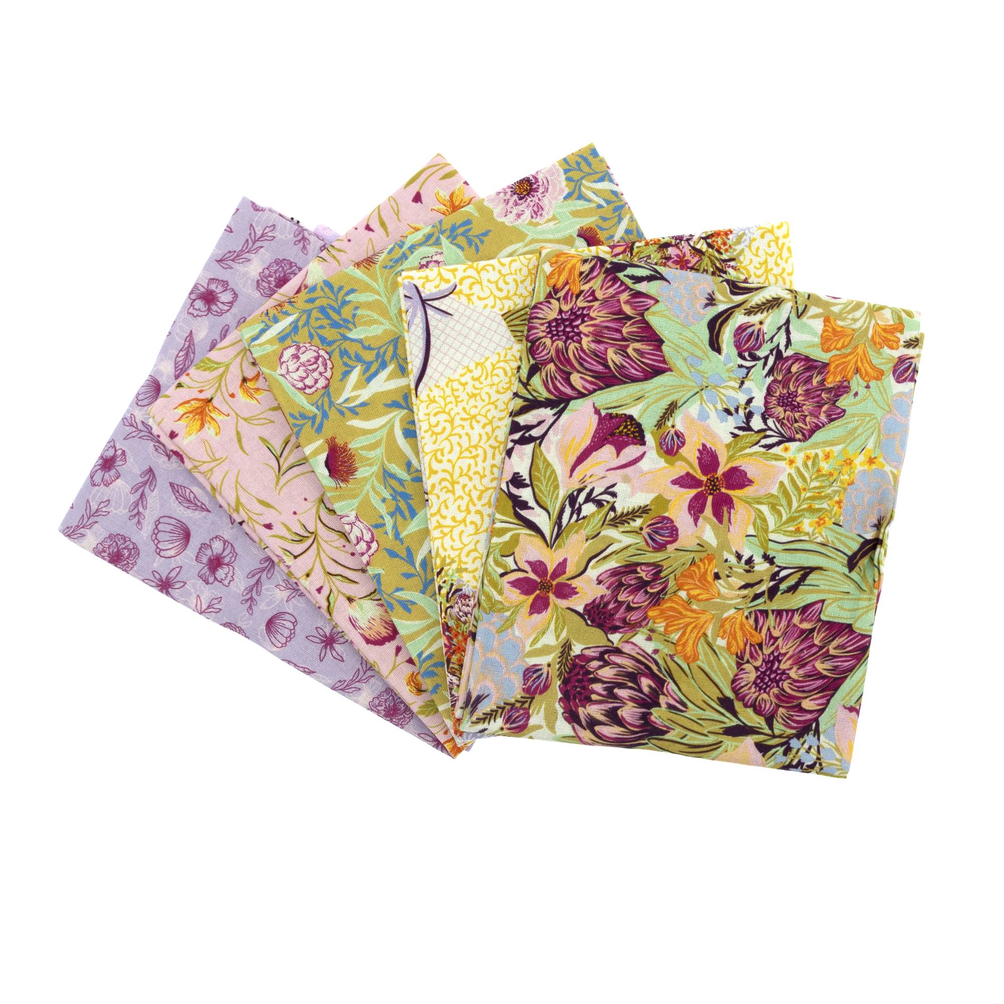 Artisan Flower Market Cotton Fat Quarters 5 Pack