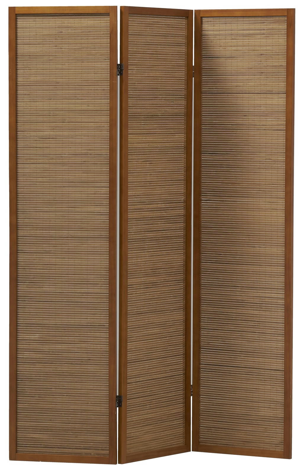 - Paravent en pin et bambou 3 panneaux