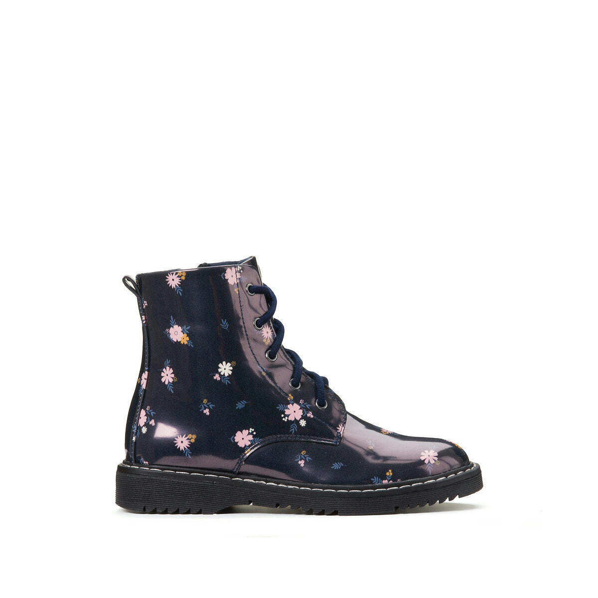 Bottines montantes, imprimé fleurs