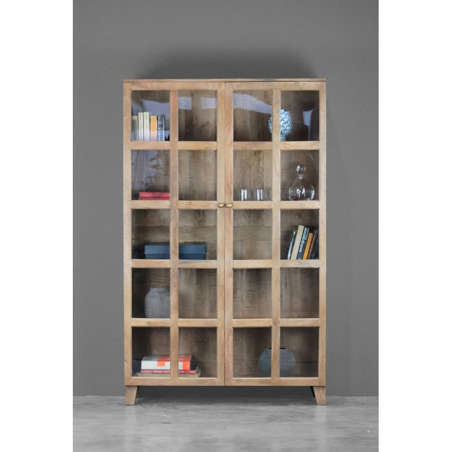 NATURAL MYSTIC - Vitrine avec 2 portes en manguier.