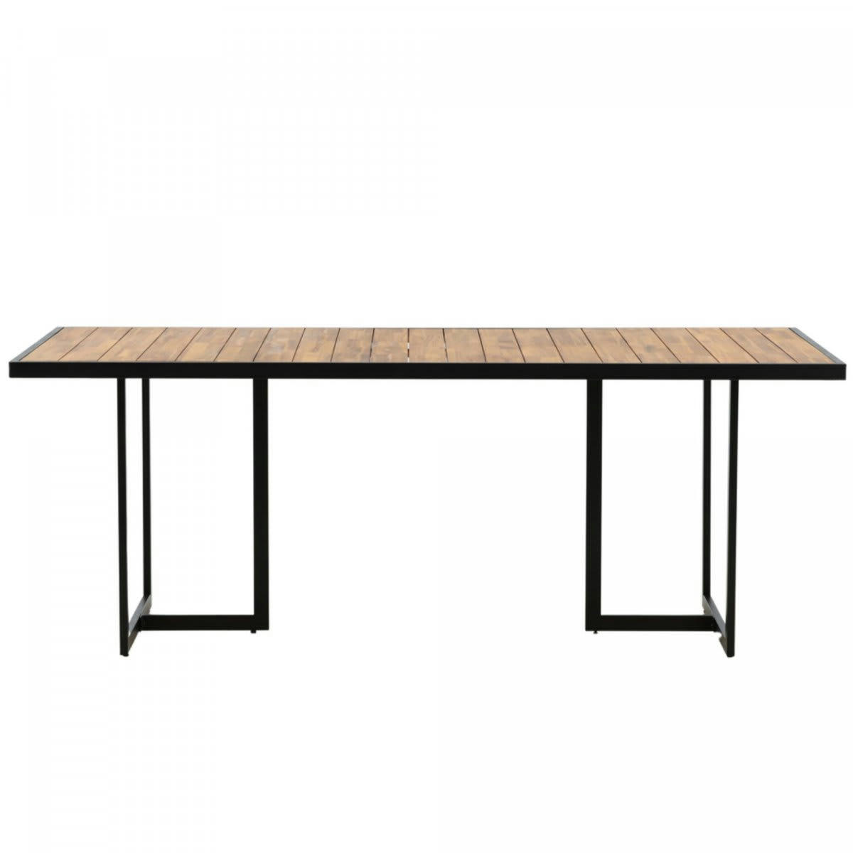 MENDOZA - Table de jardin moderne 200x100cm en bois et métal