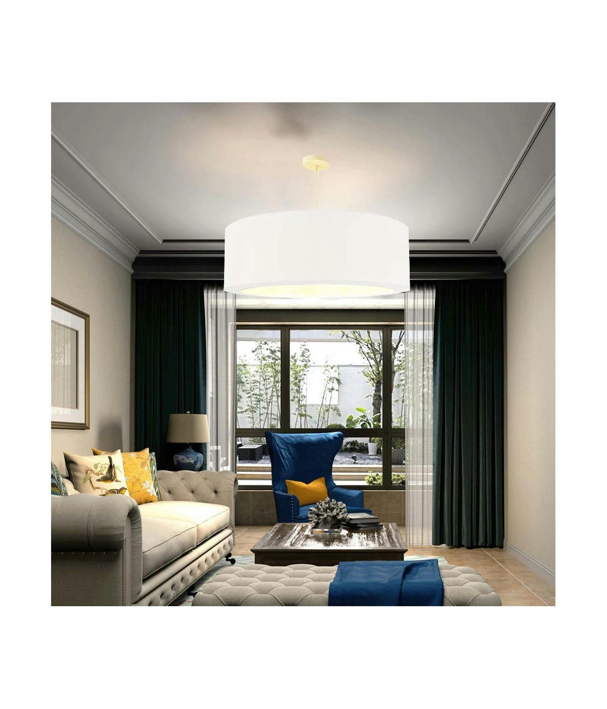 RONDO - Suspension Silvio blanc cassé D: 65 x H: 25